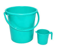 Plastic Bucket & Mugs