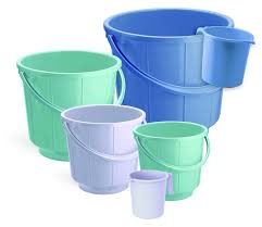 Plastic Bucket & Mugs